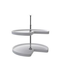 32" Kidney Shape Lazy Susan Set -Individual Pack White