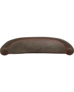 Rustic Iron 3-25/32" [96.00MM] Cup Pull by Hickory Hardware sold in Each - P3004-RI