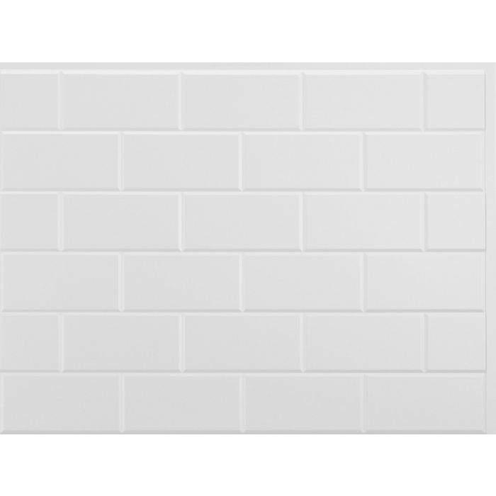 Ati Mirroflex Backsplash 18 X 24 White Paintable Finish Subway Tile Pattern Thermoplastic Box 10