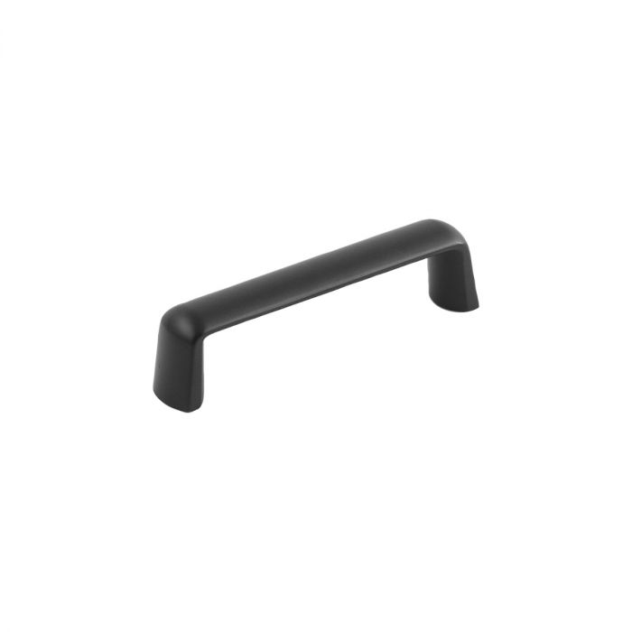 Bar Pull, Steel, Matte Black, 3-In.